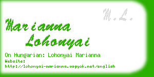 marianna lohonyai business card